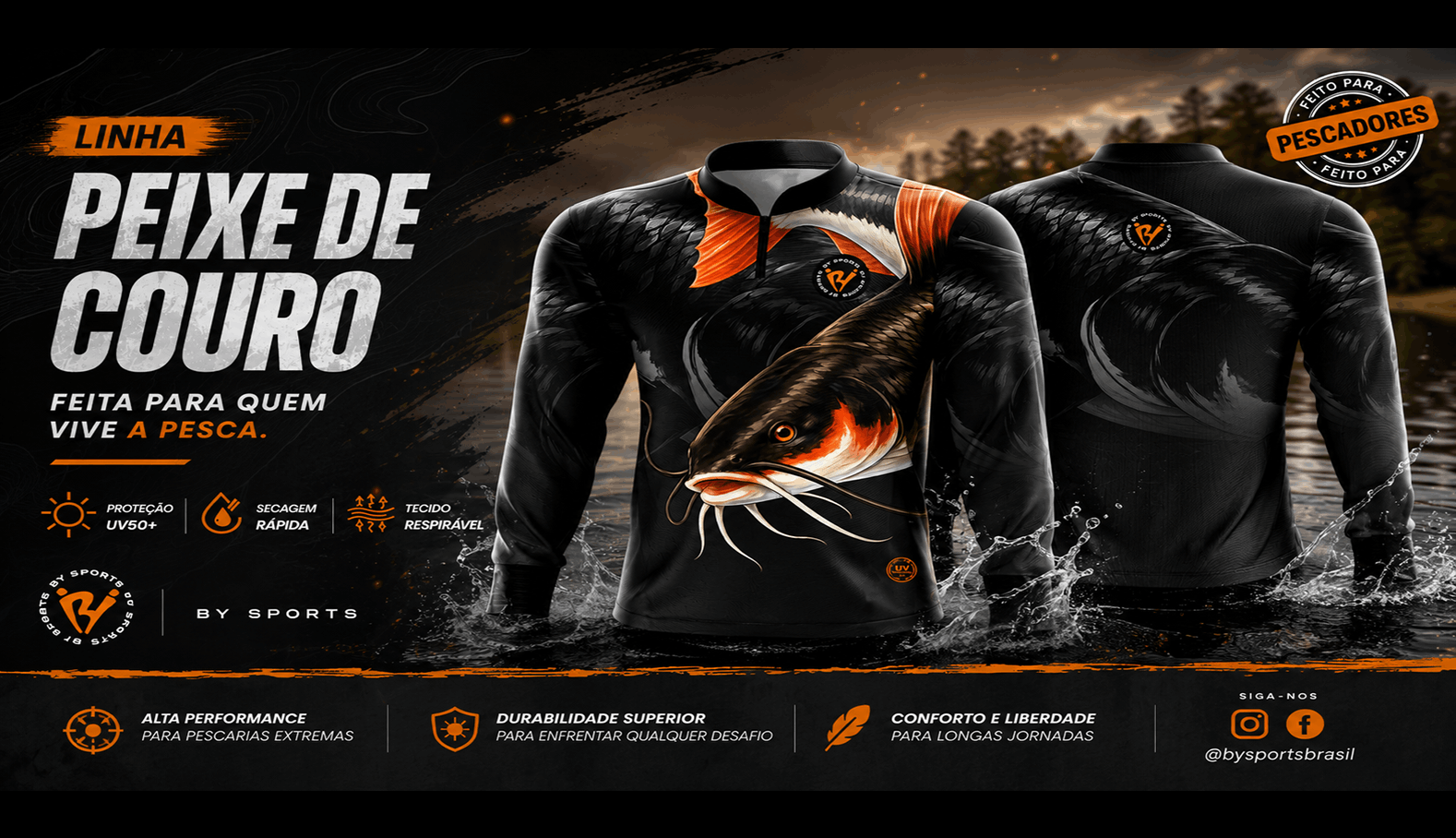 Camiseta Peixe de Couro